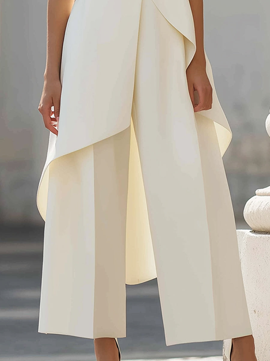 Catalina | Conjunto de top de cuello alto y pantalón ancho