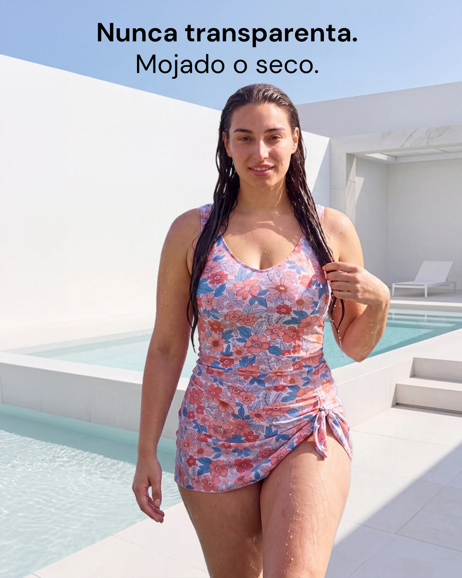 Rebeca | Vestido de baño moldeador 2 en 1