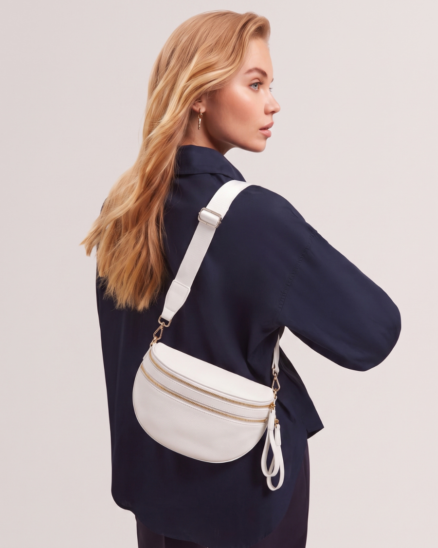 Bolso media luna con correa ancha – Julia, foto 2