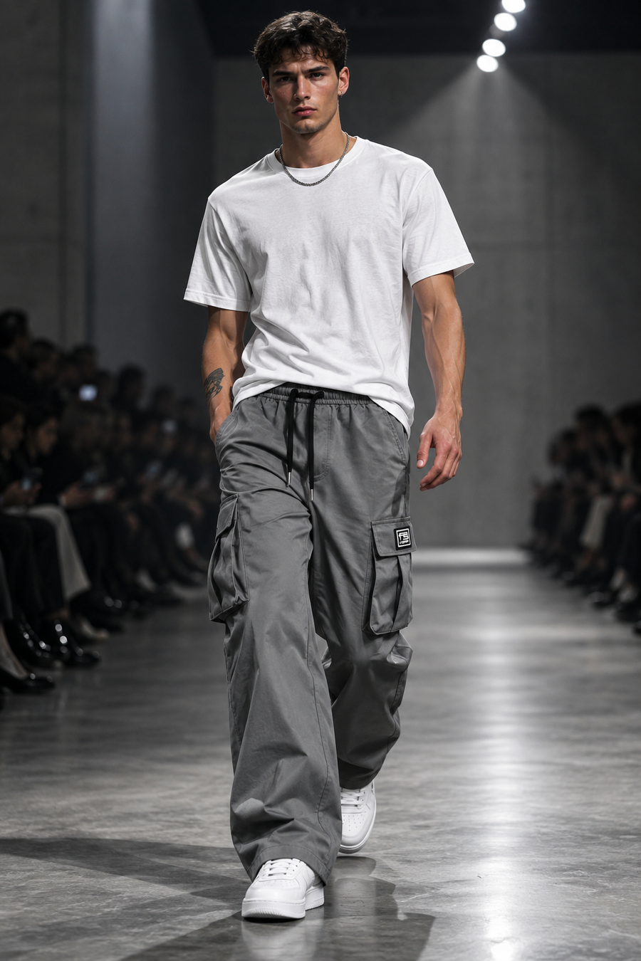 Pantalón cargo de hombre con cordón, foto 2