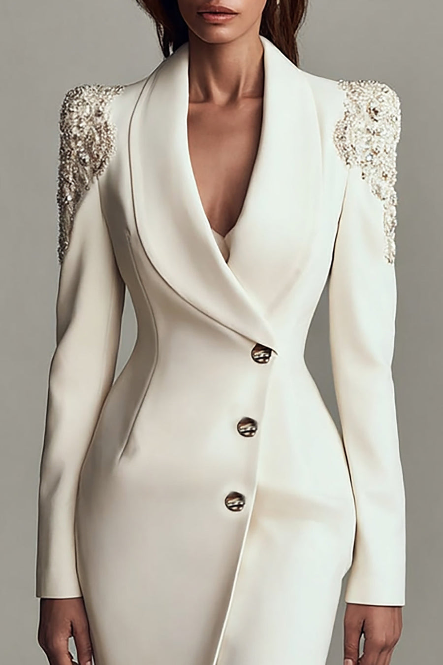 Clara | Vestido blazer con cuello chal