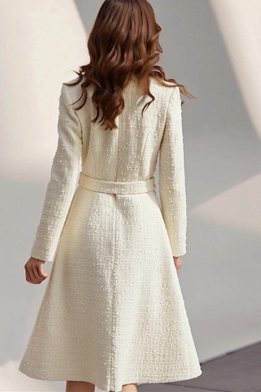 Vestido de tweed con cinturón – Elena, foto 2
