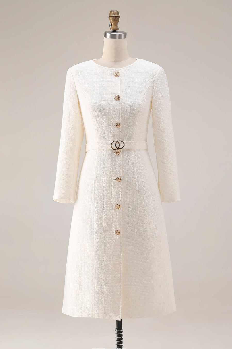 Elena | Vestido de tweed con cinturón