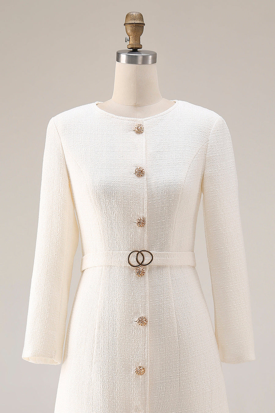 Elena | Vestido de tweed con cinturón
