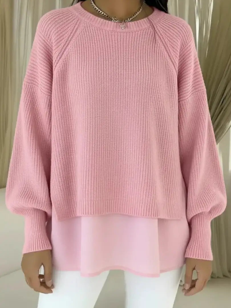 Jersey de punto efecto dos piezas para mujer – Cloe, foto 4