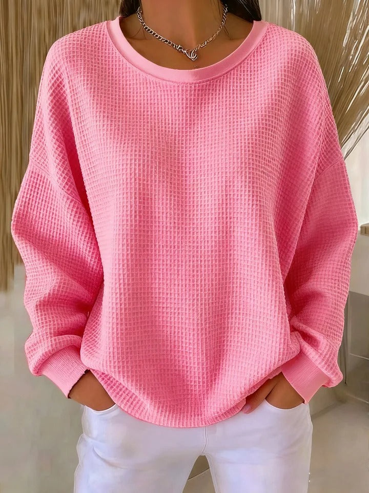 Jersey clásico de punto gofrado para mujer – Telma