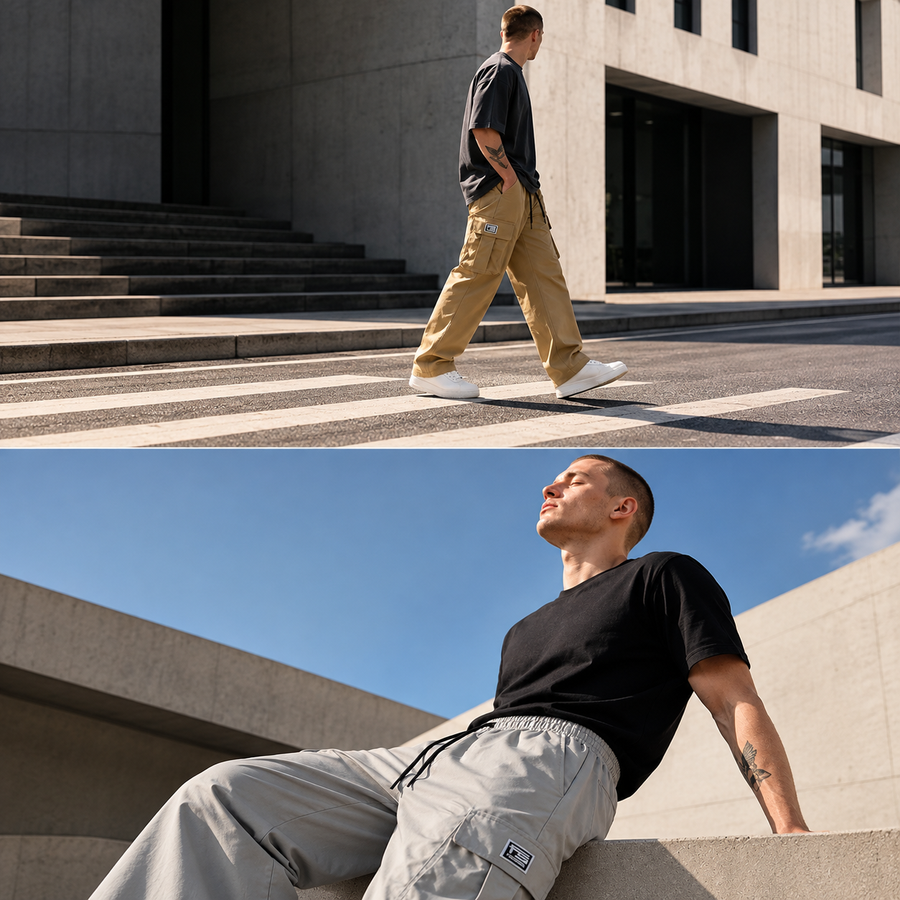 Pantalón cargo de hombre