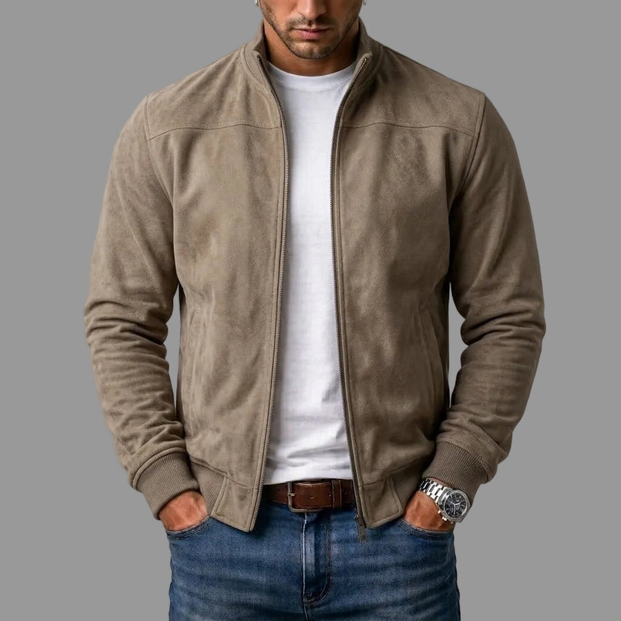 Cazadora bomber de ante para hombre – Varel, foto 2