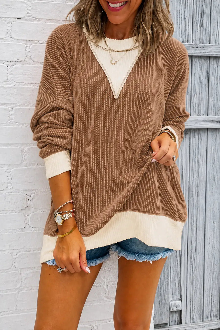 Gadea | Jersey texturizado bicolor
