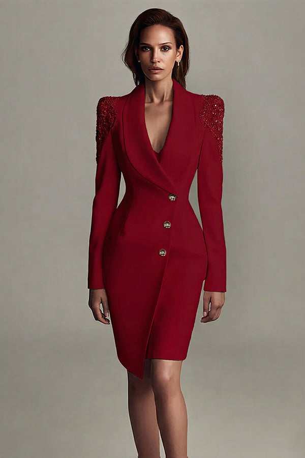 Clara | Vestido blazer con cuello chal