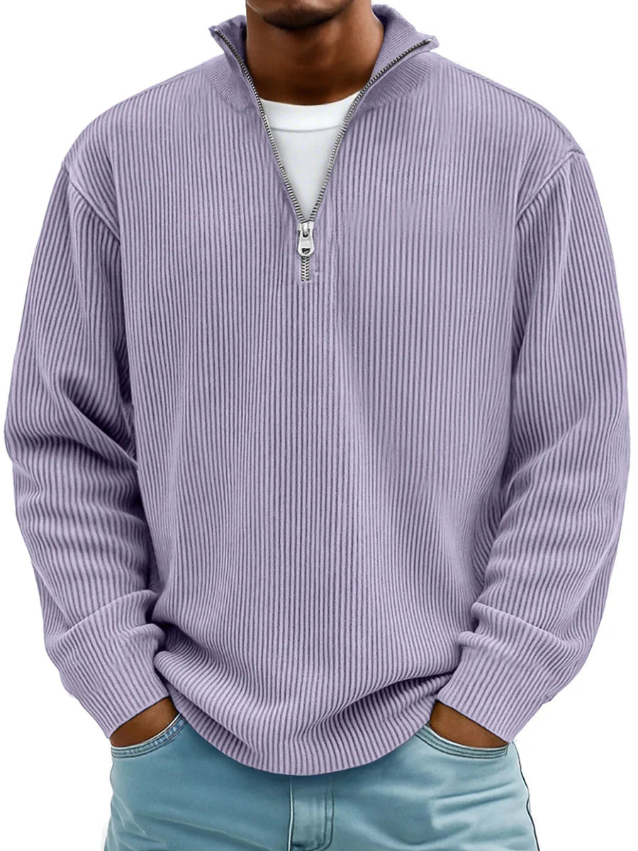 Varel | Jersey de canalé con cremallera