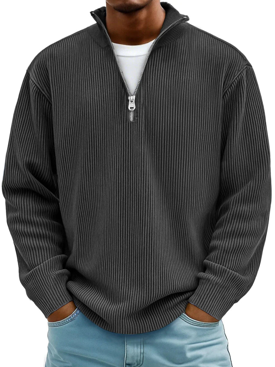 Varel | Jersey de canalé con cremallera