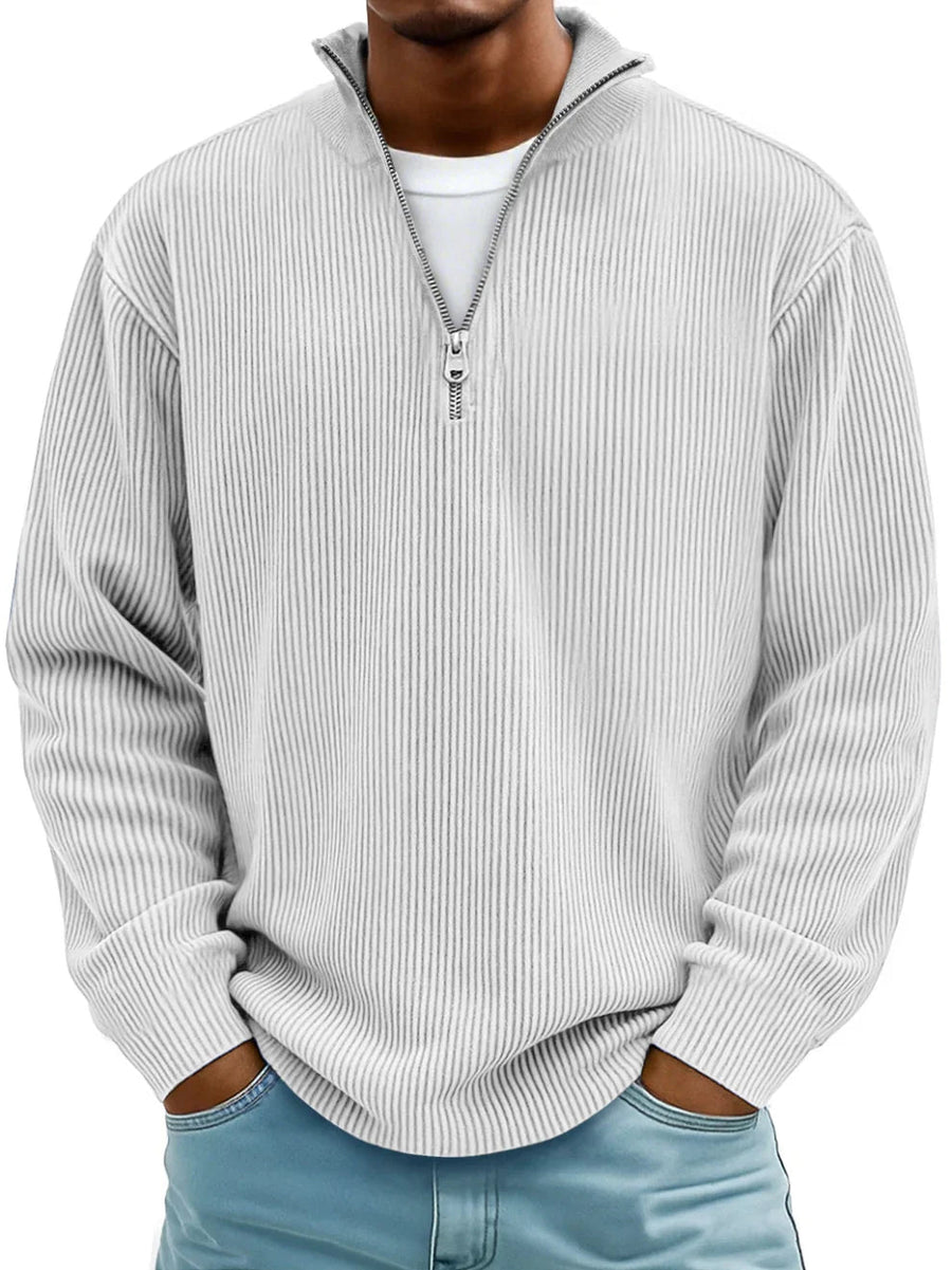 Varel | Jersey de canalé con cremallera