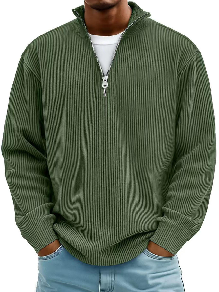 Varel | Jersey de canalé con cremallera