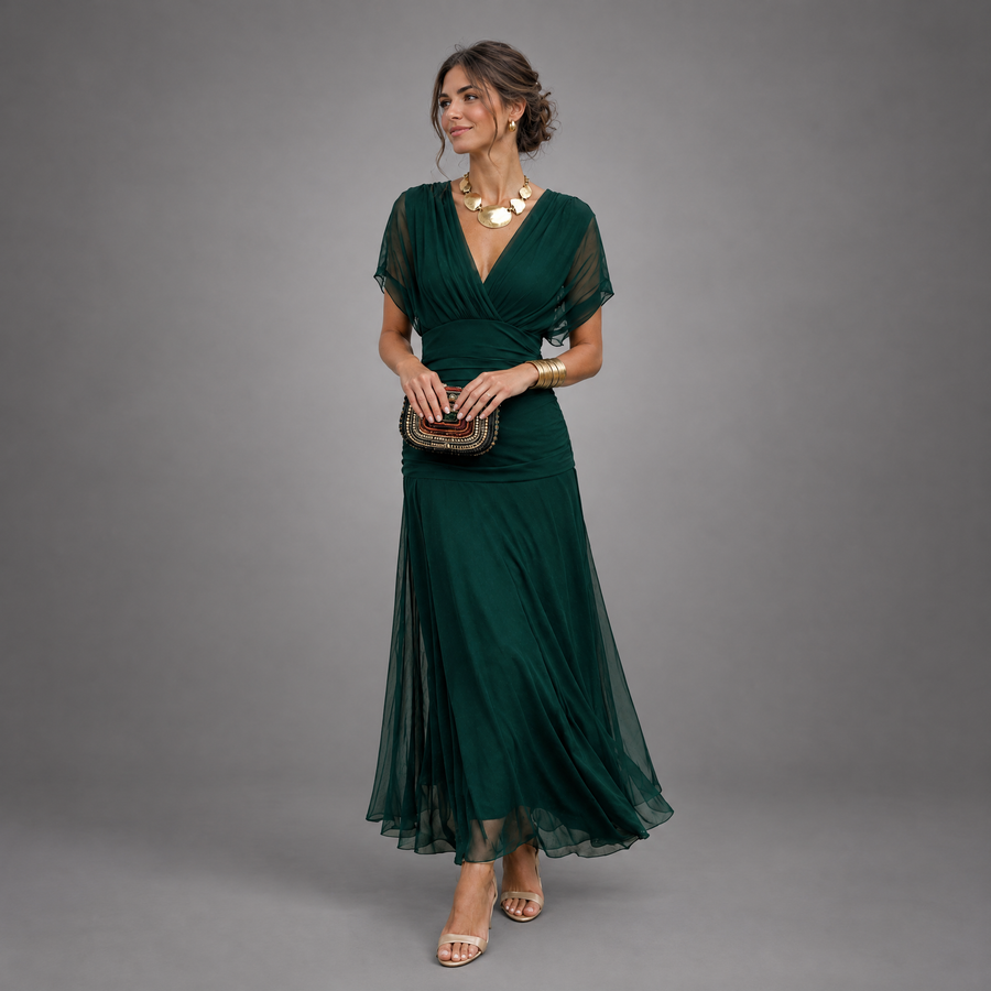 Mikaela | Vestido largo de hombros descubiertos