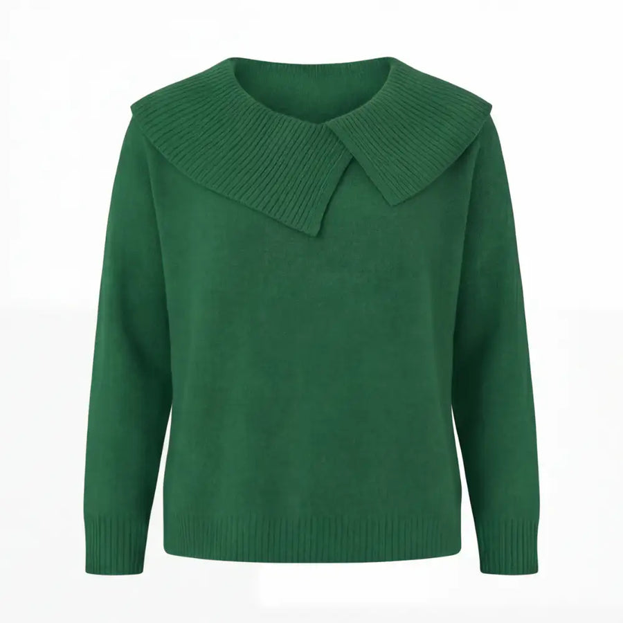 Jersey de punto con cuello asimétrico para mujer – Sofía, foto 2