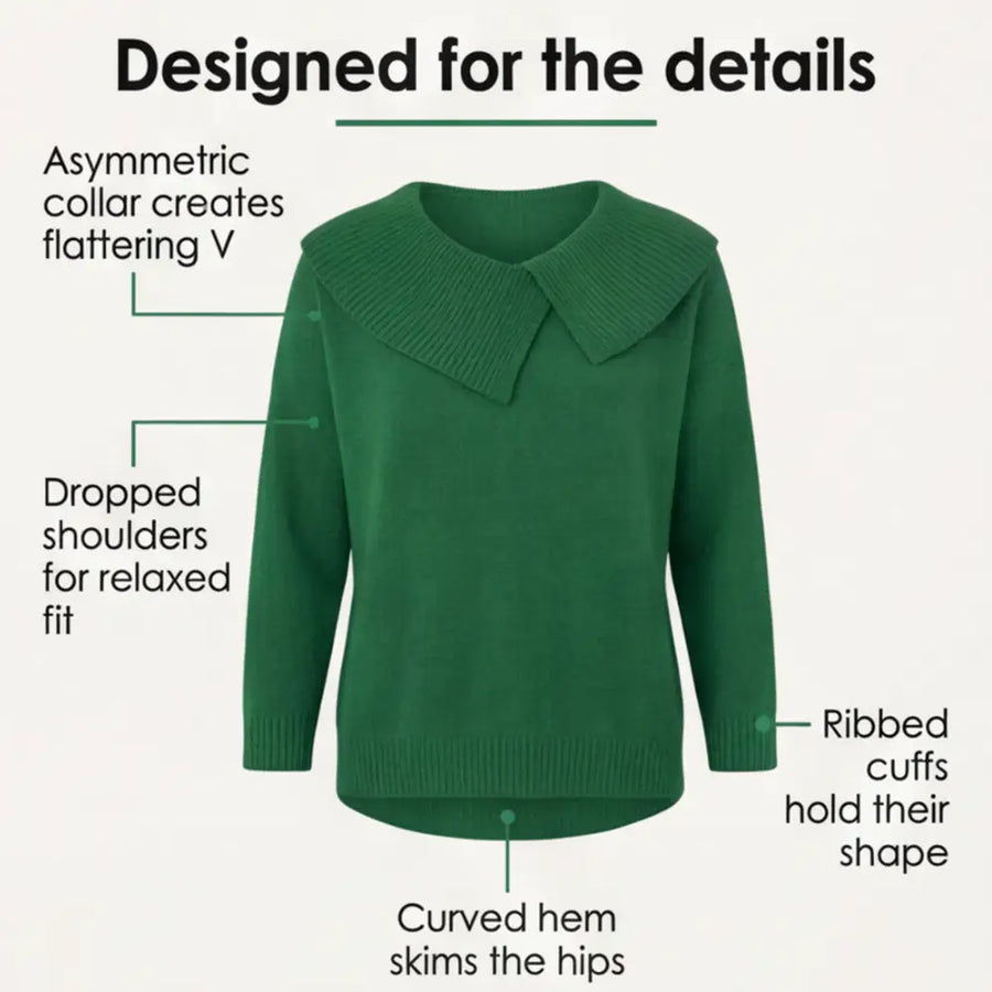 Sofía | Jersey de cuello asimétrico