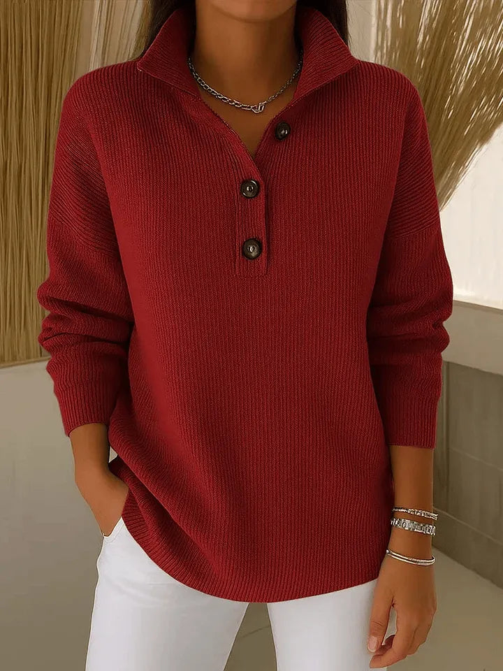 Zaira | Jersey polo con cuello de pico