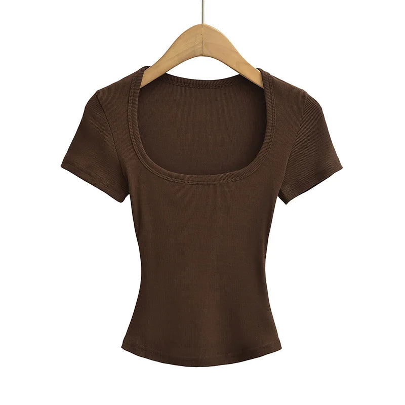 Camiseta corta de escote cuadrado – Emma, foto 9