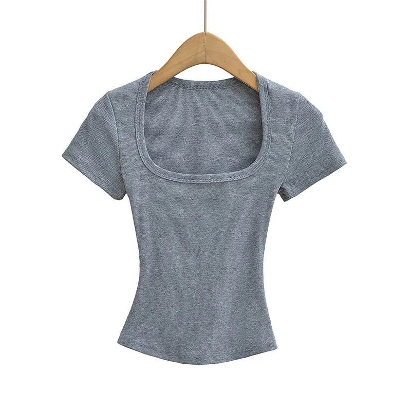 Camiseta corta de escote cuadrado – Emma, foto 8