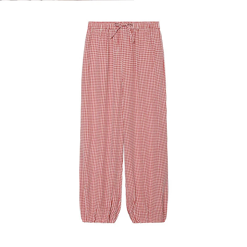 Pantalón de cuadros de tiro alto para mujer – Paula, foto 2