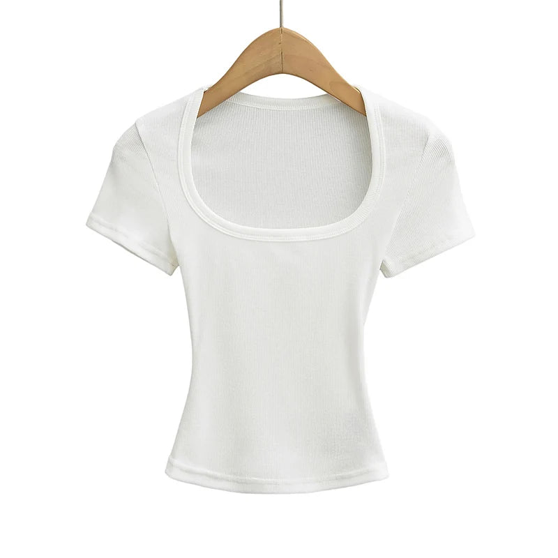 Camiseta corta de escote cuadrado – Emma, foto 10