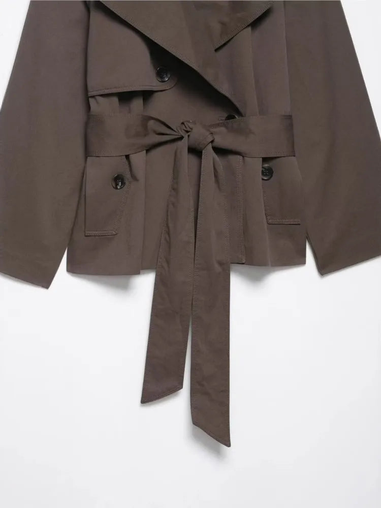 Inés | Gabardina con solapa y cinturón