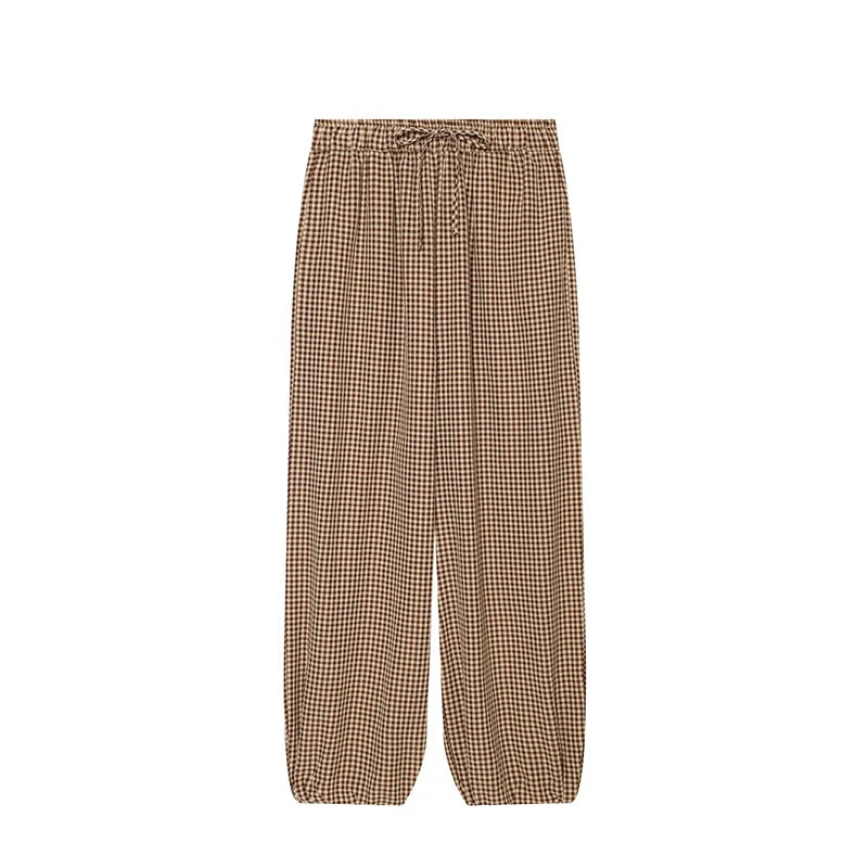 Paula | Pantalón de cuadros de tiro alto