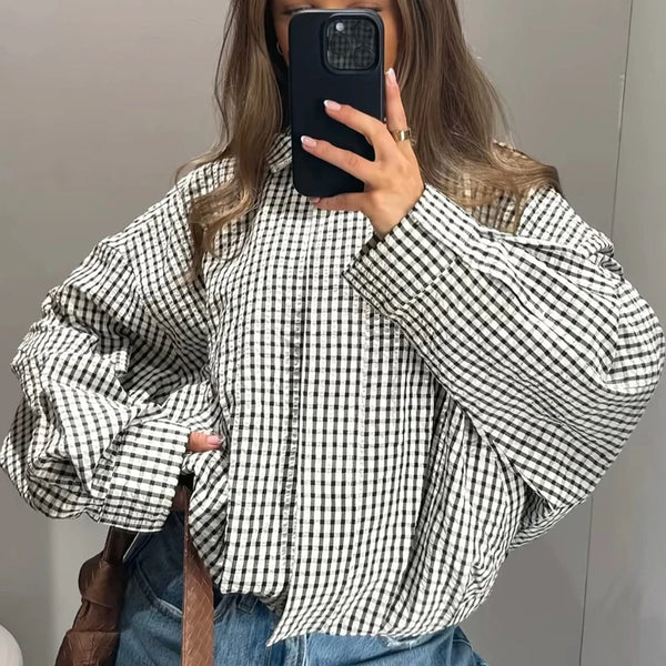 Marta | Chaqueta corta de cuadros vichy