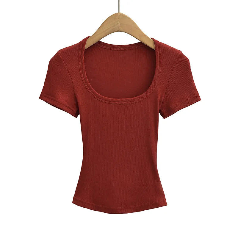 Camiseta corta de escote cuadrado – Emma, foto 13