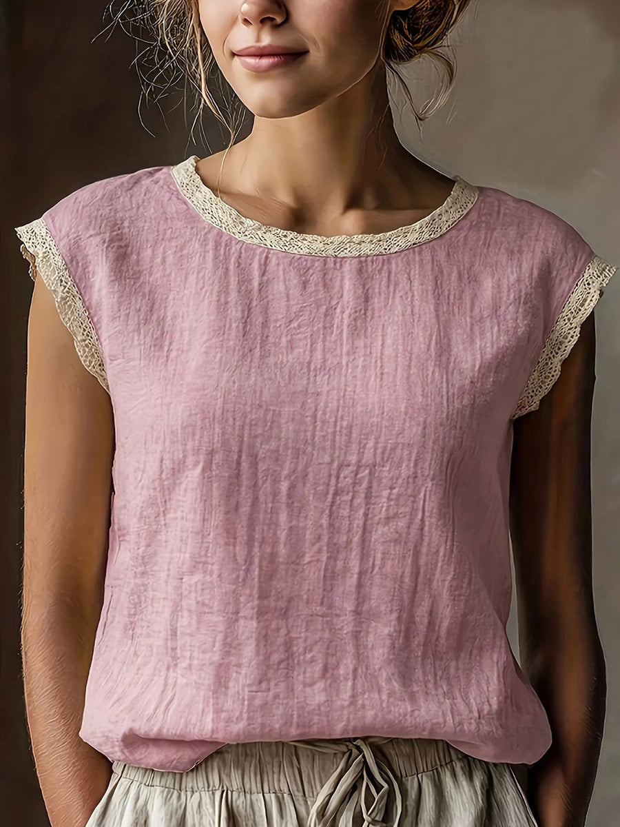 Blusa de punto con detalle de encaje – Jimena, foto 4