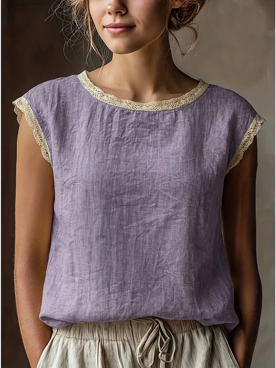 Blusa de punto con detalle de encaje – Jimena, foto 3