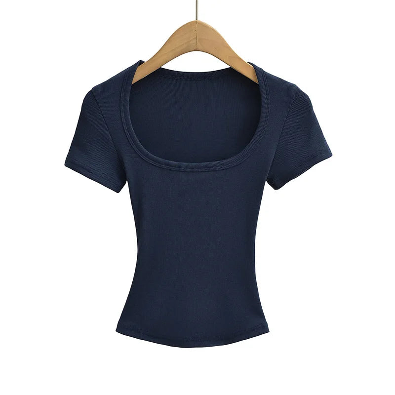 Camiseta corta de escote cuadrado – Emma, foto 11