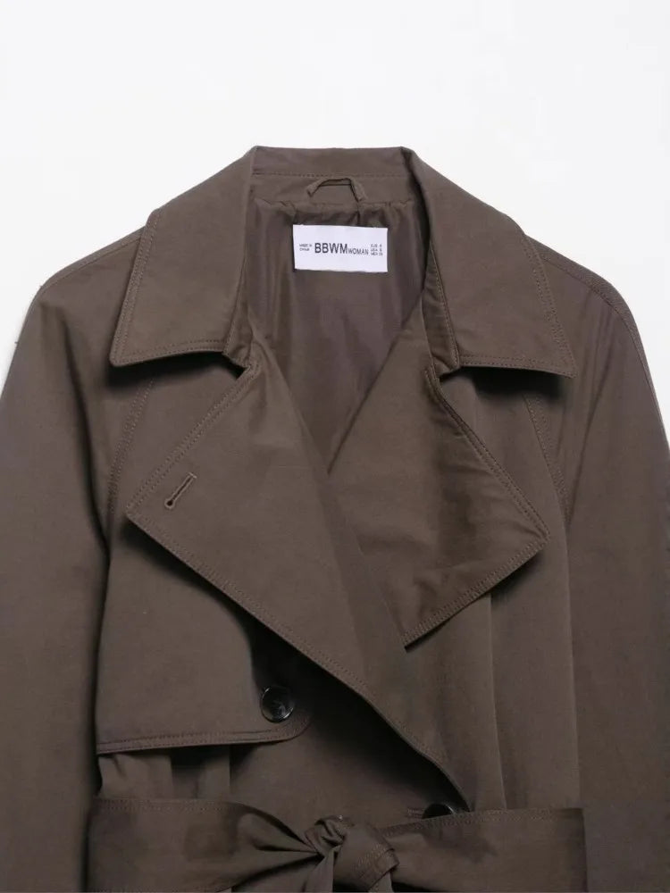 Inés | Gabardina con solapa y cinturón