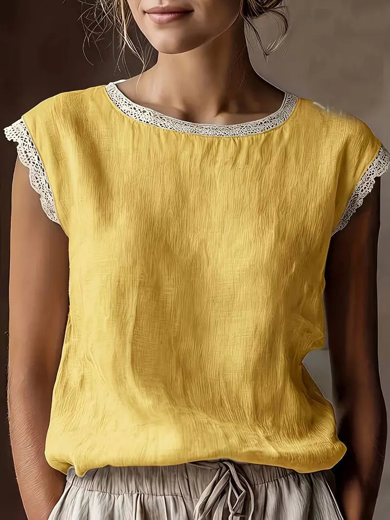 Blusa de punto con detalle de encaje – Jimena, foto 7