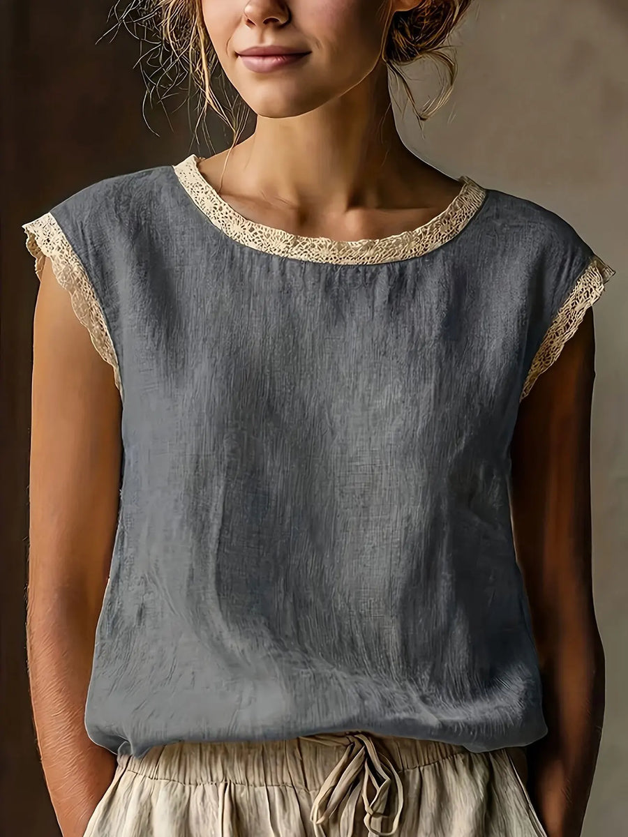 Blusa de punto con detalle de encaje – Jimena, foto 5