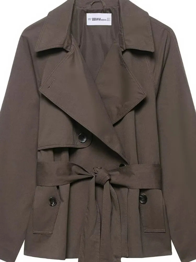 Inés | Gabardina con solapa y cinturón
