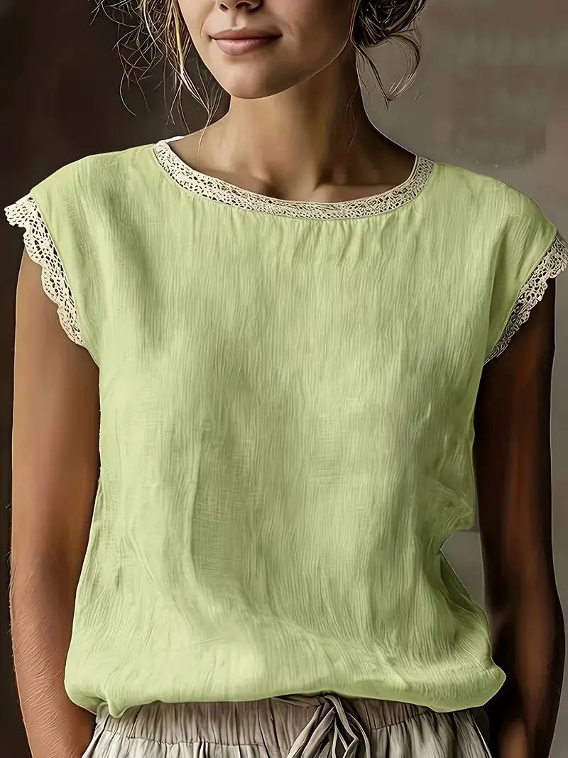 Blusa de punto con detalle de encaje – Jimena, foto 8