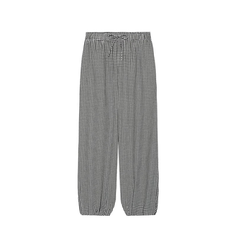 Paula | Pantalón de cuadros de tiro alto