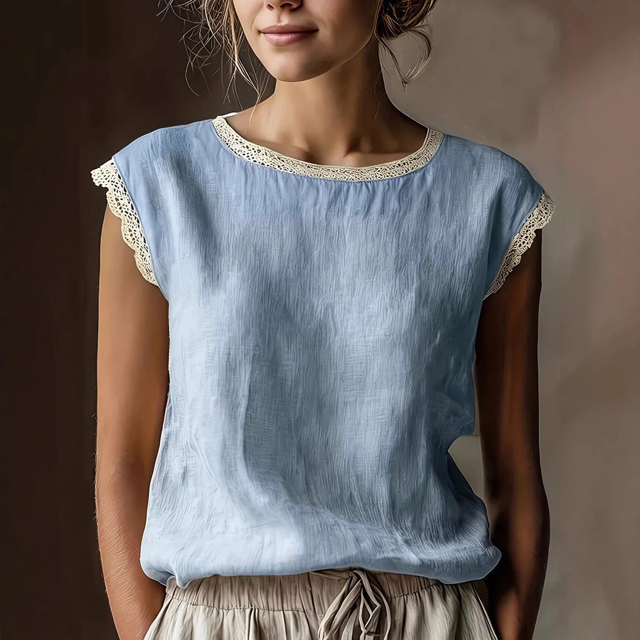 Blusa de punto con detalle de encaje – Jimena, foto 6