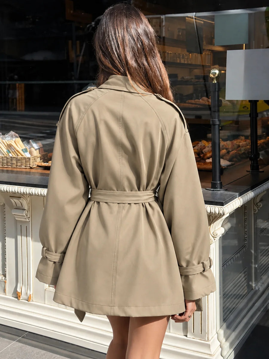 Gabardina cruzada con cinturón para mujer – Julia, foto 2