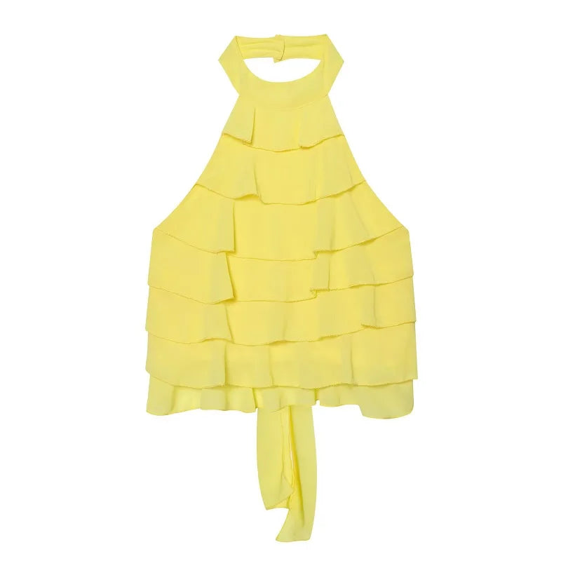 Lola | Top halter con volantes