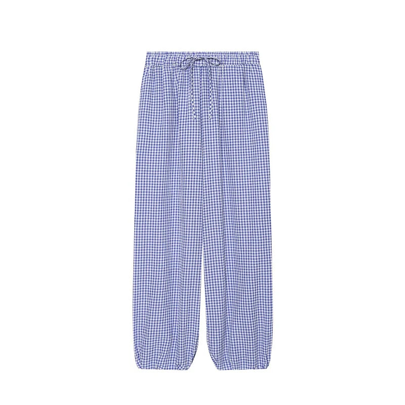 Paula | Pantalón de cuadros de tiro alto