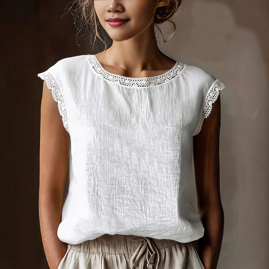 Blusa de punto con detalle de encaje – Jimena, foto 2