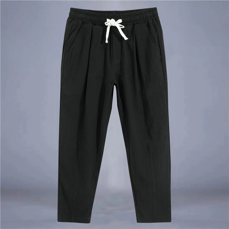 Pantalón de lino de hombre con cordón, foto 2