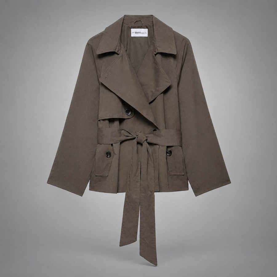 Inés | Gabardina con solapa y cinturón