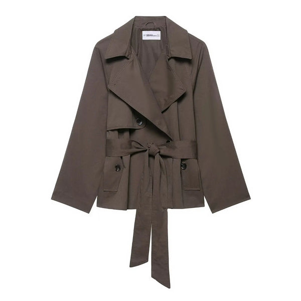 Inés | Gabardina con solapa y cinturón
