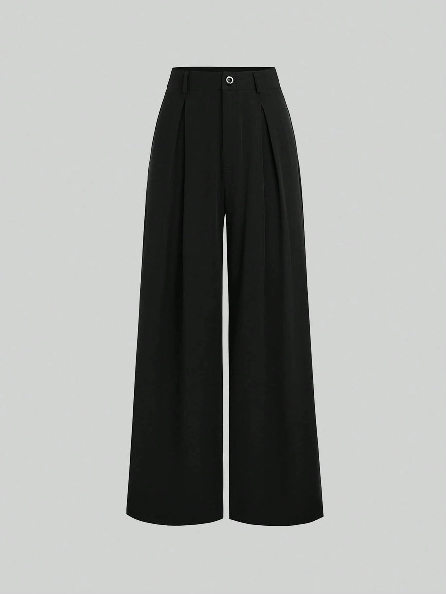 Pantalón de pierna ancha de tiro alto para mujer – Irene
