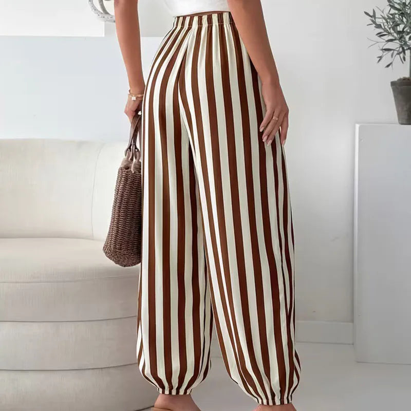 Sara | Pantalón recto de rayas