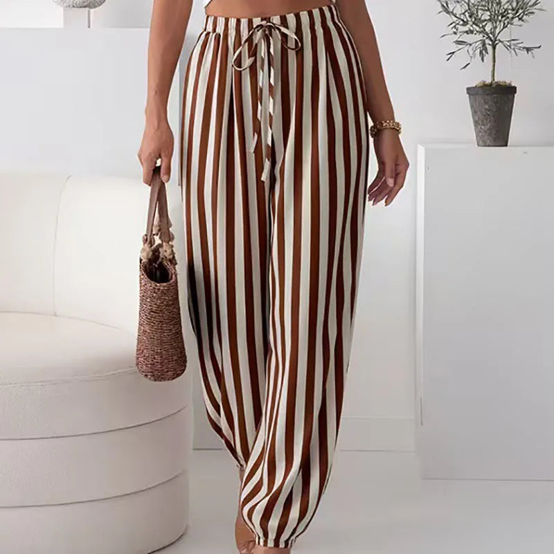 Sara | Pantalón recto de rayas